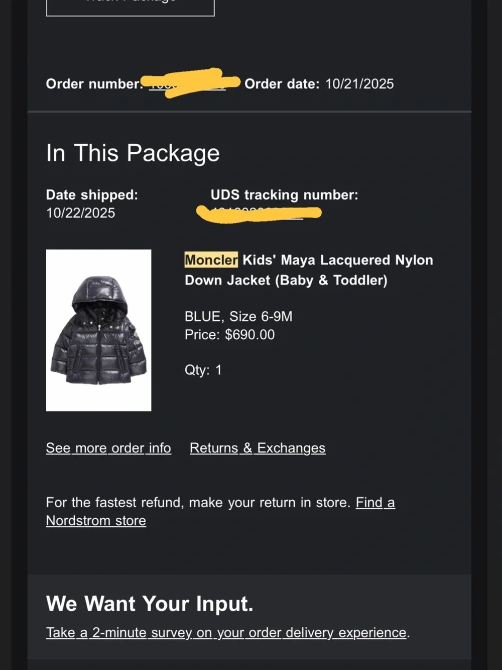 Moncler Black Shiny Quilted Down Jacket with Comic Label
